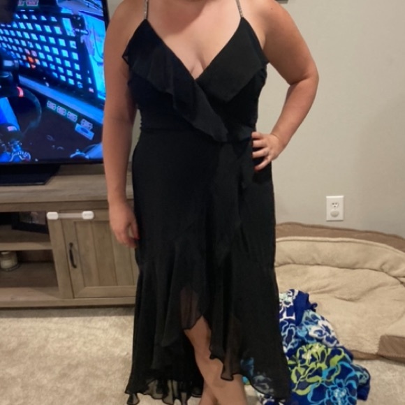 LAST CALL  Express black sheer dress - EUC size L - Picture 4 of 8